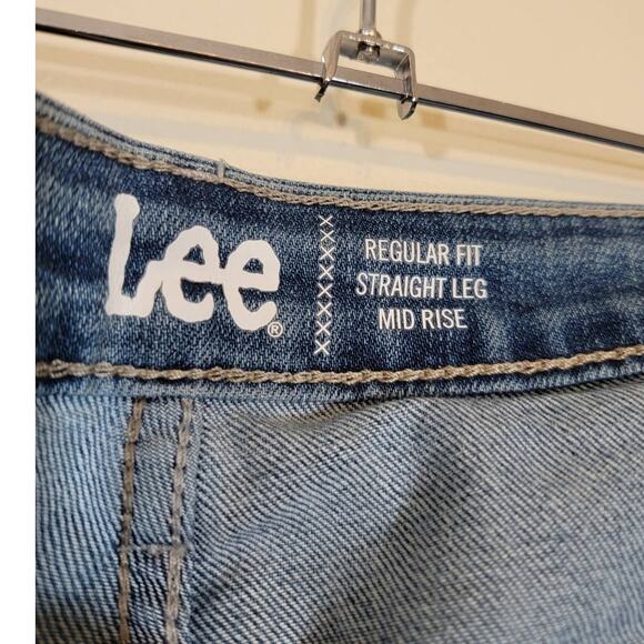 Lee NWT Womens Mid Rise Straight Leg Jeans Stretch Denim Regular Fit 20 Medium - Picture 6 of 8